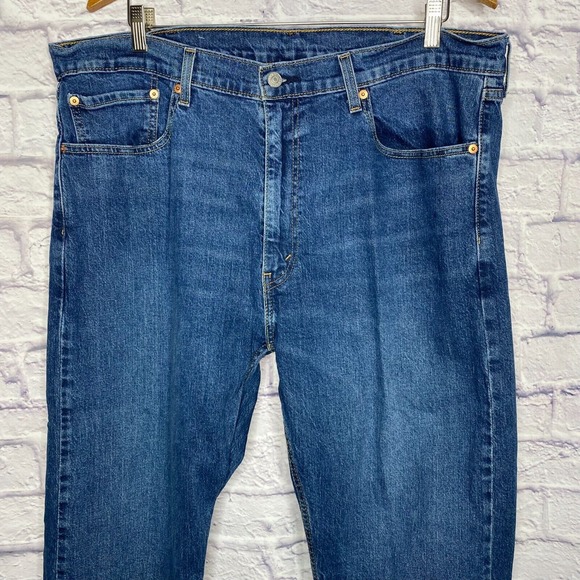 Levi's Other - Levi's 505 Mens Straight Fit Medium Stonewash Blue 100% Cotton Denim Jeans 40x32
